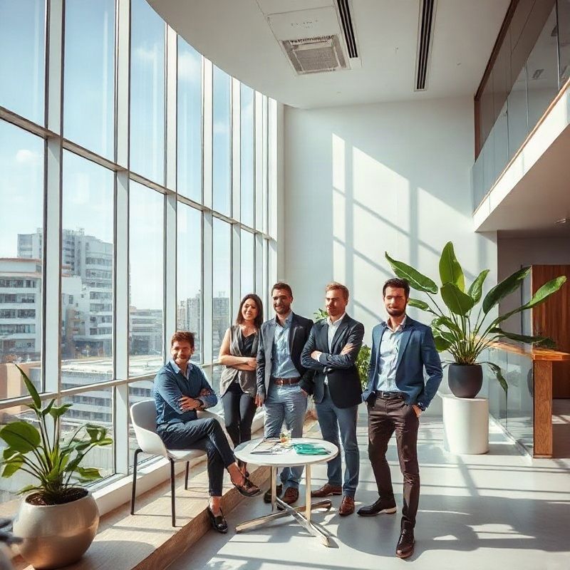 Equipe da Vividbbeta em escritório moderno em Fortaleza